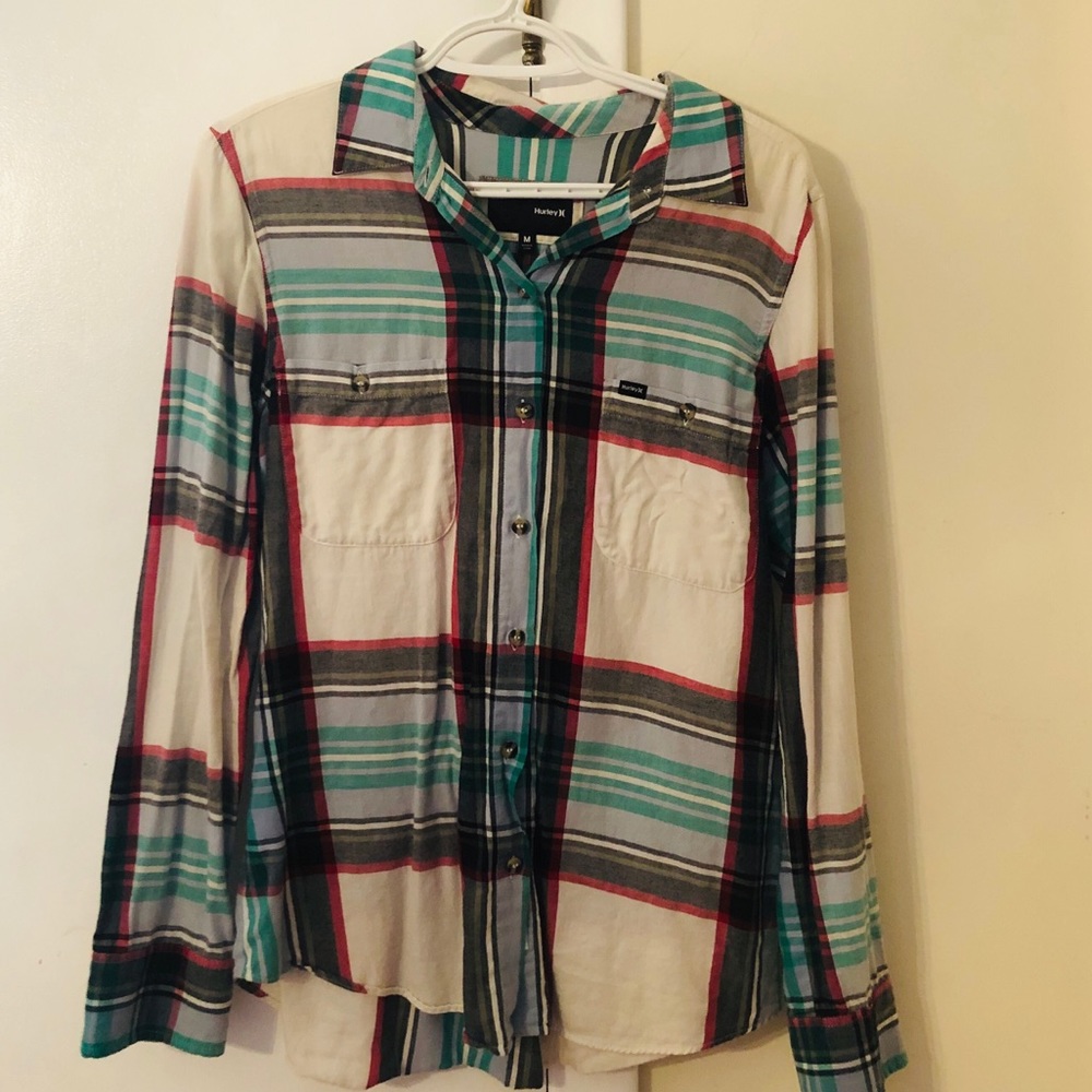 Hurley Button up plaid shirt